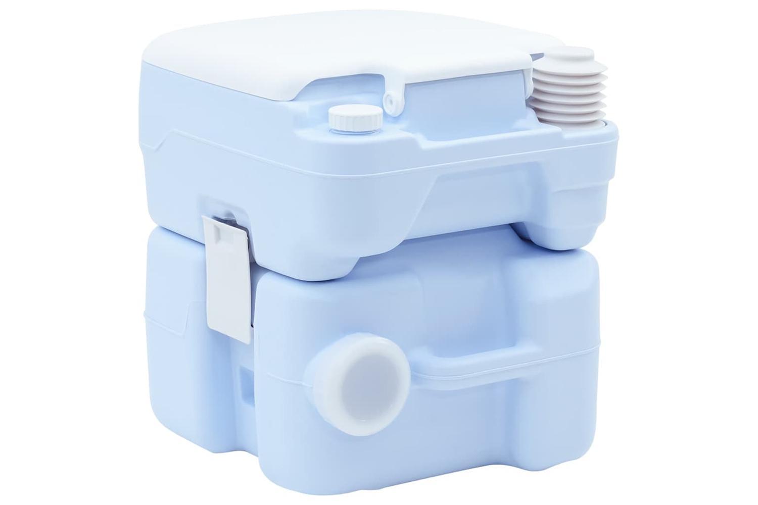 Vidaxl Camping Toilet Manual Light Blue And White 41.5 X 36.5 X 42 Cm-3