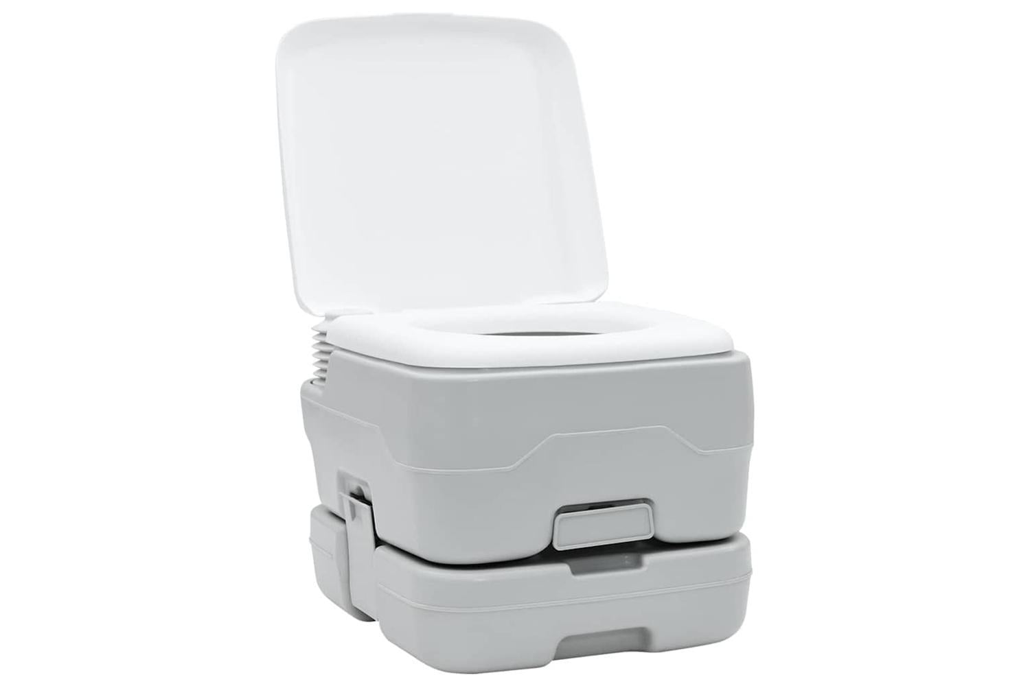 Vidaxl Camping Toilet Set 2 Pcs Grey And White-6
