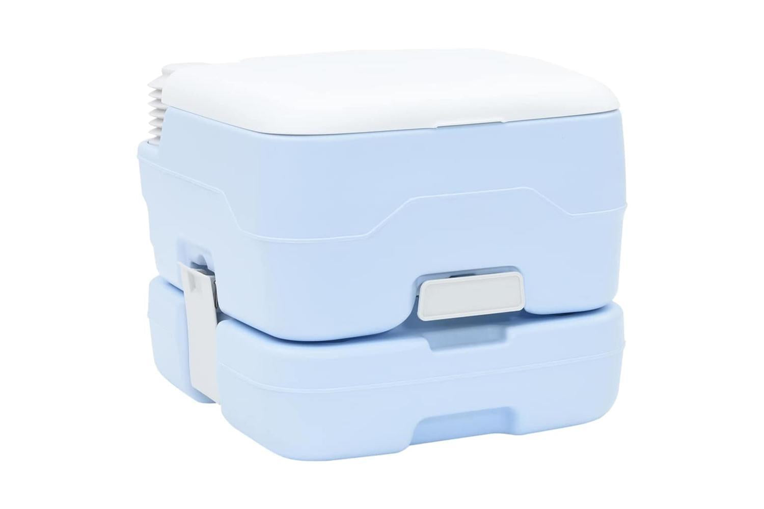 Vidaxl Camping Toilet Set 2 Pcs Blue And White-5