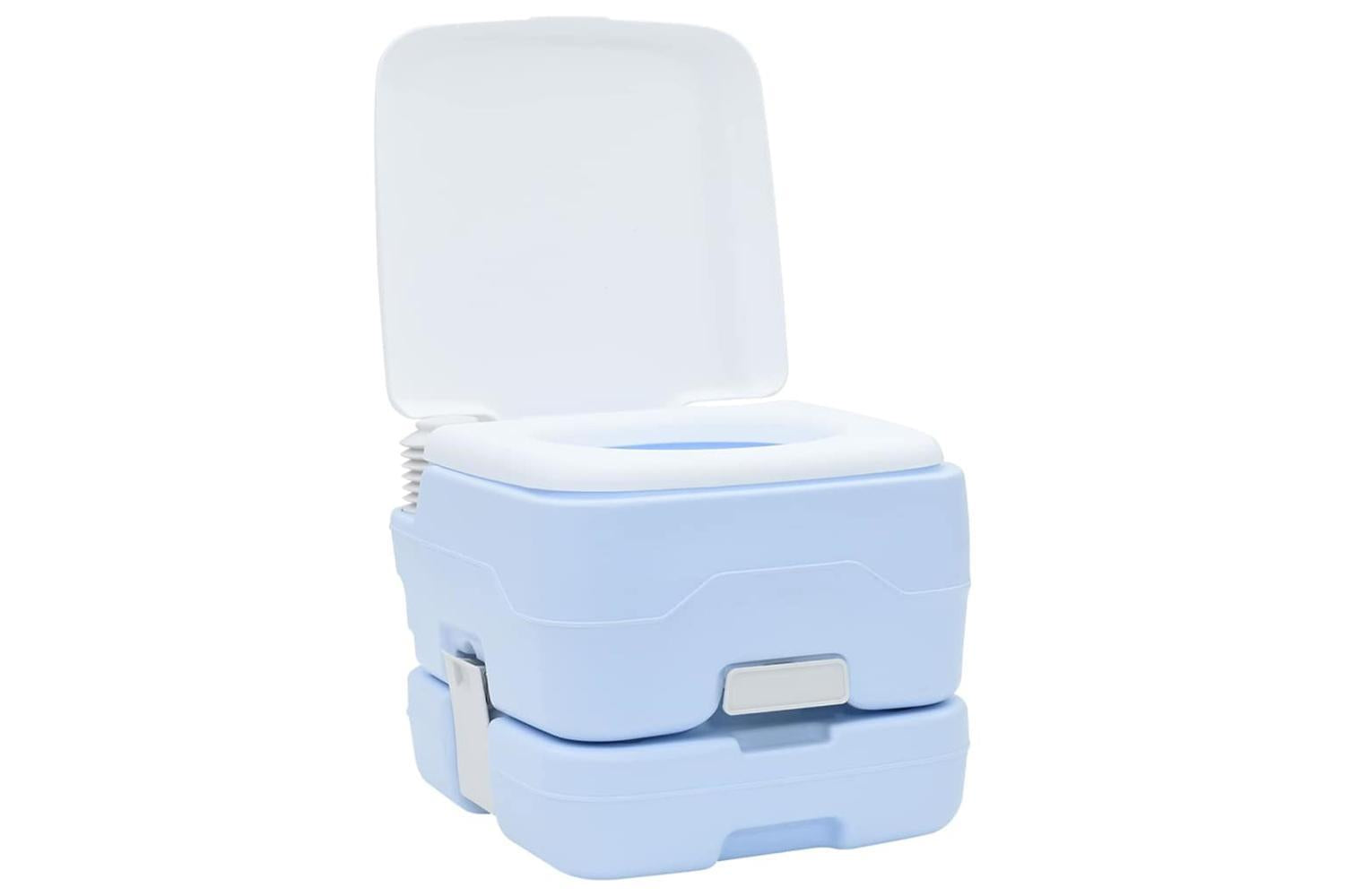 Vidaxl Camping Toilet Set 2 Pcs Blue And White-7