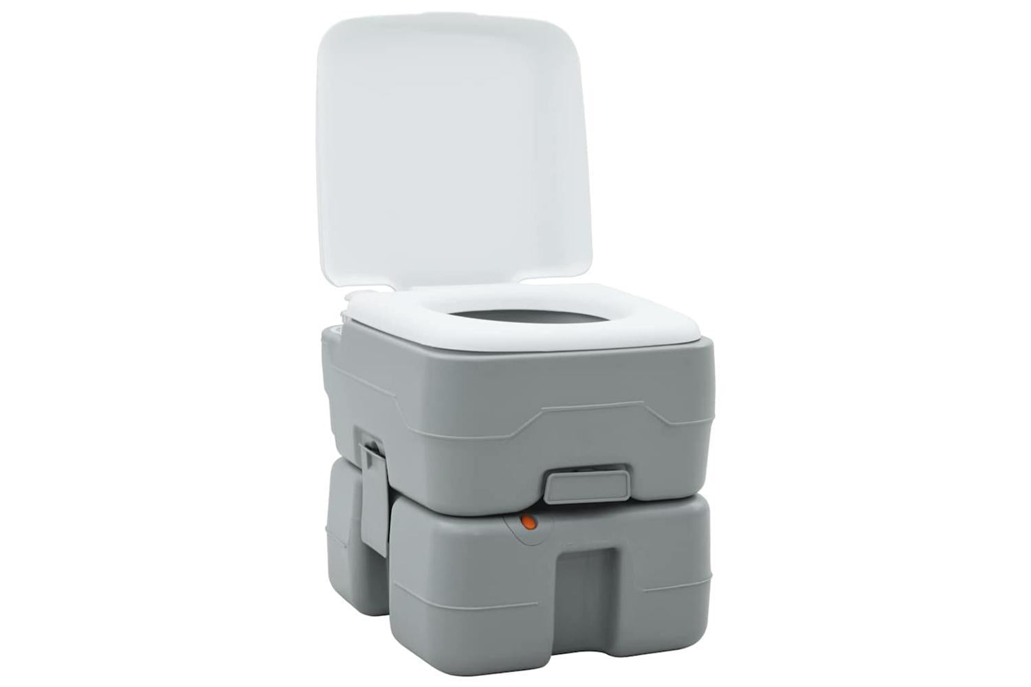 Vidaxl Camping Toilet Manual Grey And White 41.5 X 36.5 X 37.5 Cm-2