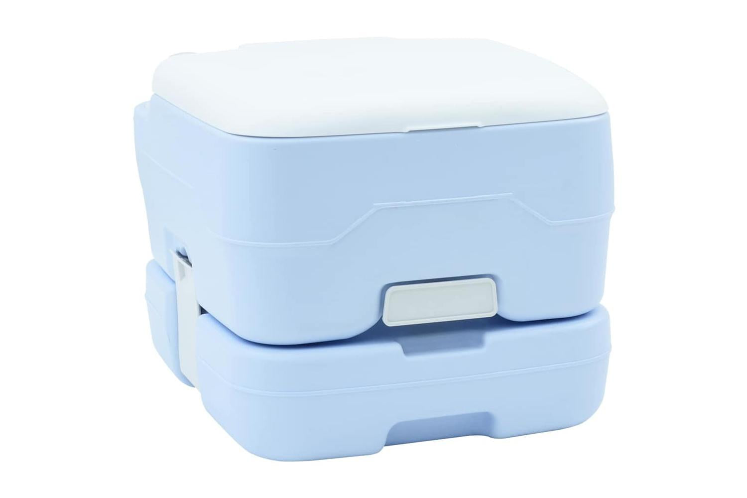 Vidaxl Camping Toilet Manual Light Blue And White 41.5 X 36.5 X 30 Cm