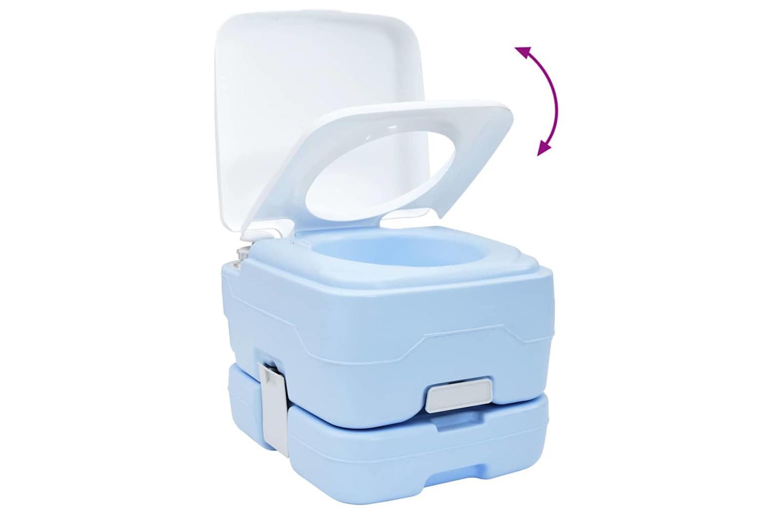 Vidaxl Camping Toilet Manual Light Blue And White 41.5 X 36.5 X 30 Cm-9