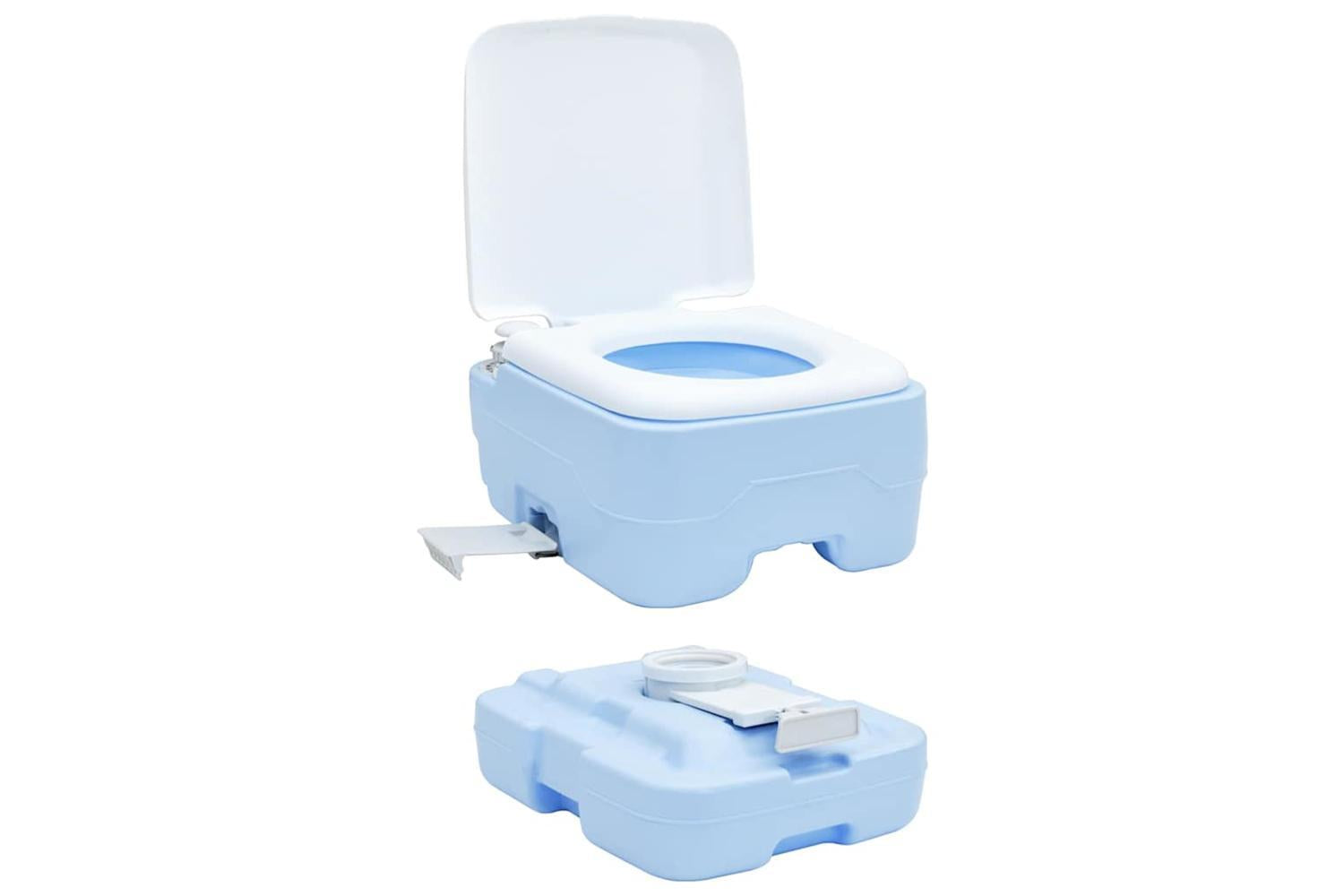 Vidaxl Camping Toilet Manual Light Blue And White 41.5 X 36.5 X 30 Cm-10