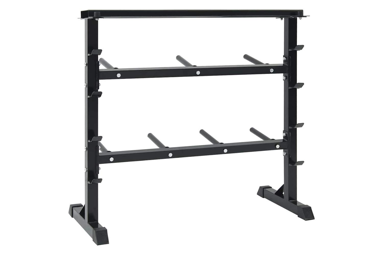 Vidaxl Dumbbell Rack Black 99 X 45 X 95.5 Cm Powder-coated Steel-2