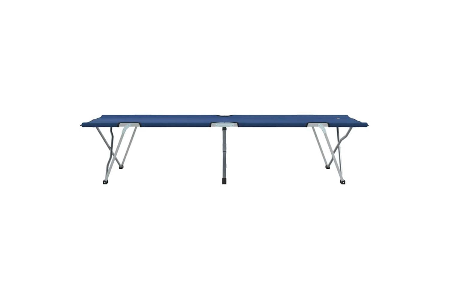 Vidaxl Folding Camping Bed Blue 194 X 62.5 X 42.5 Cm Oxford And Steel-6