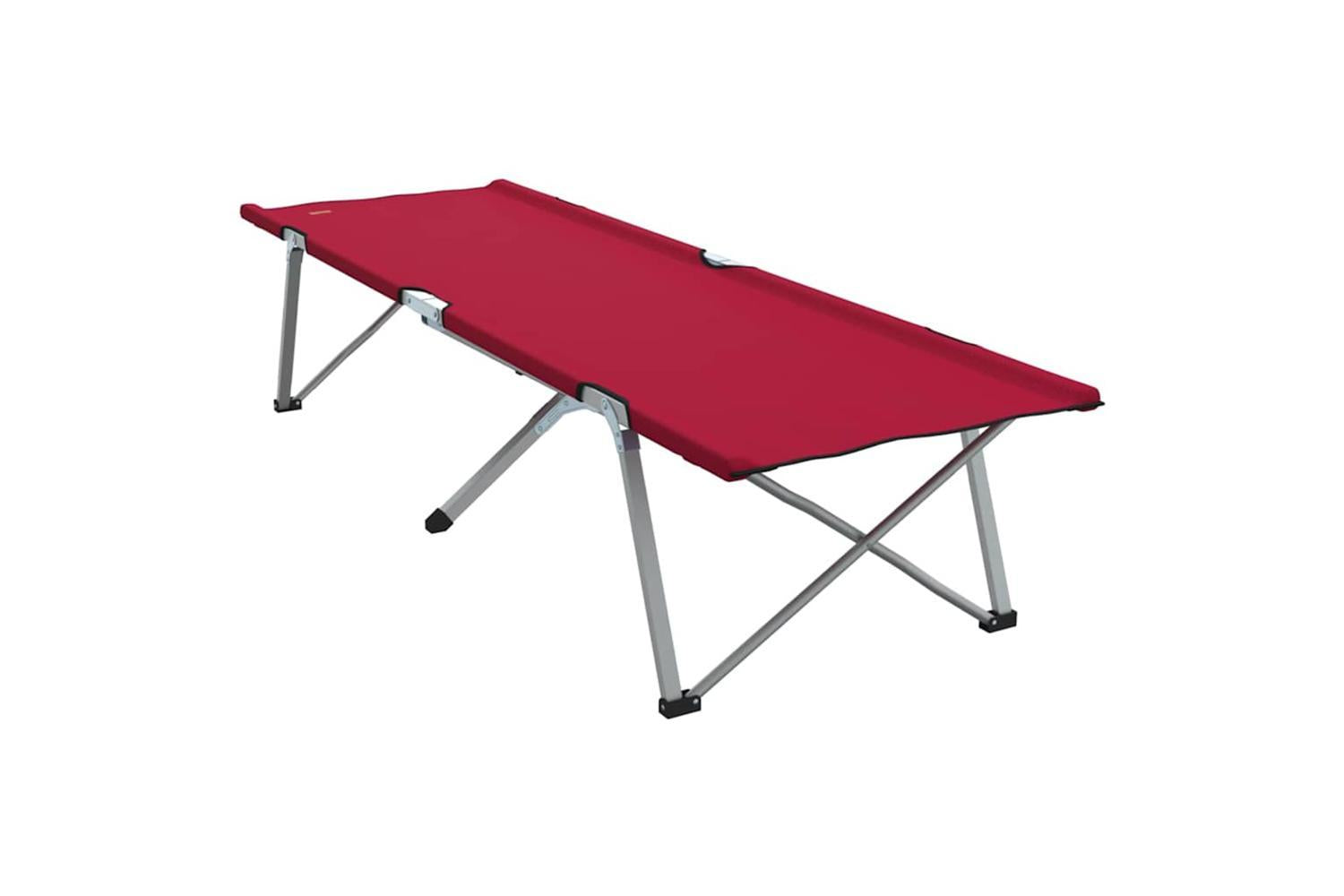 Vidaxl Folding Camping Bed Red 194 X 62.5 X 42.5 Cm Oxford And Steel-7