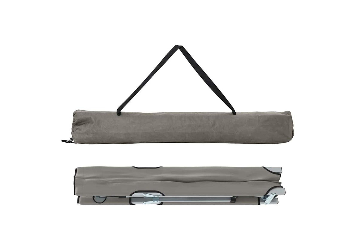 Vidaxl Folding Camping Bed Grey 194 X 62.5 X 42.5 Cm Oxford And Steel-5