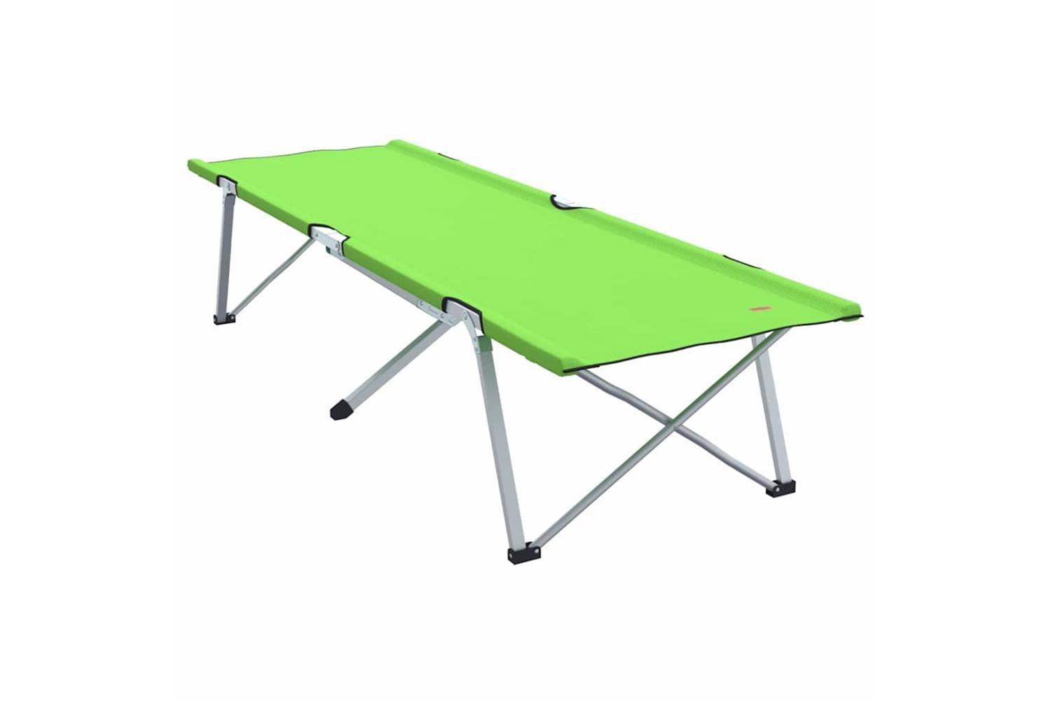 Vidaxl Folding Camping Bed Green 194 X 62.5 X 42.5 Cm Oxford And Steel-2