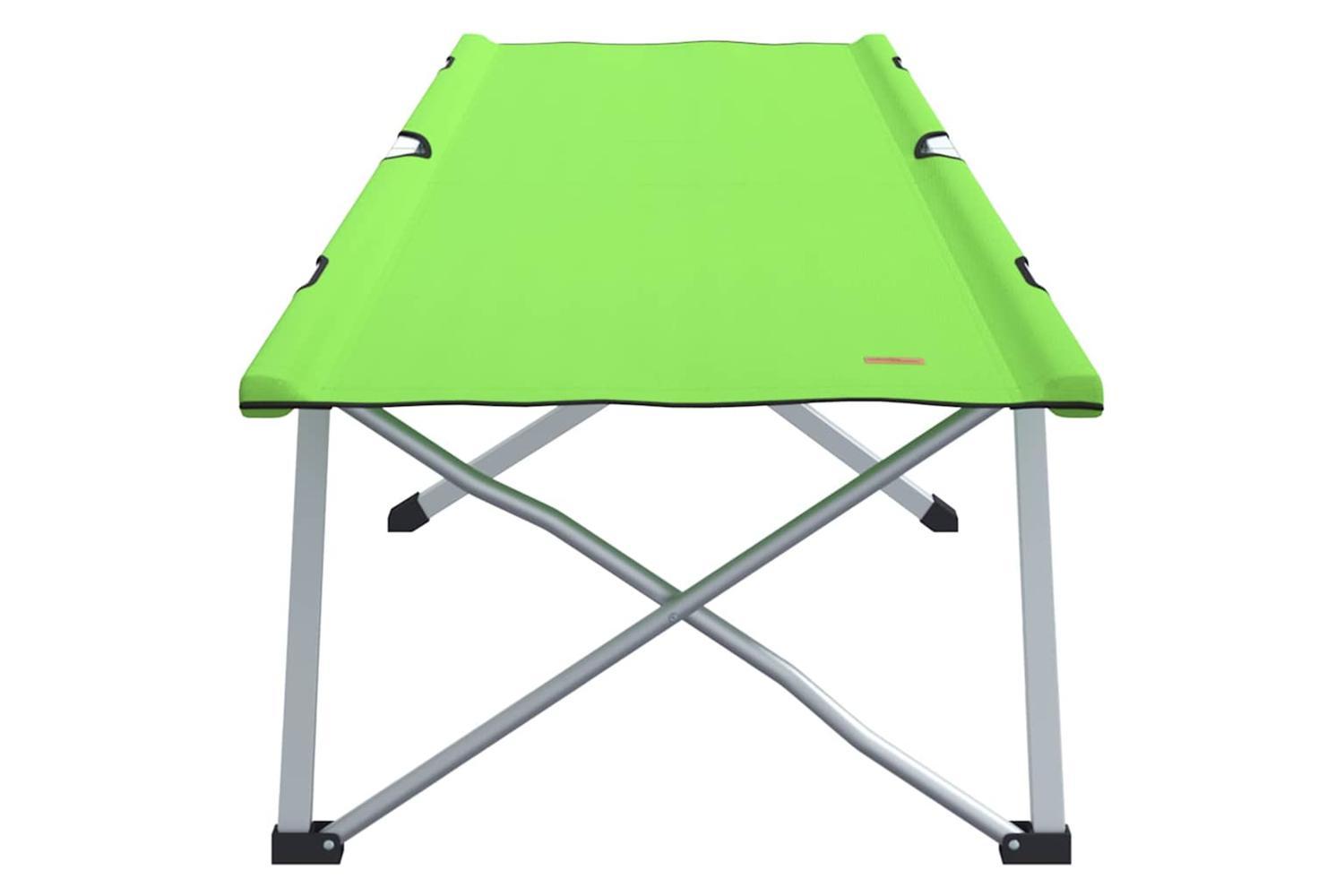 Vidaxl Folding Camping Bed Green 194 X 62.5 X 42.5 Cm Oxford And Steel-4