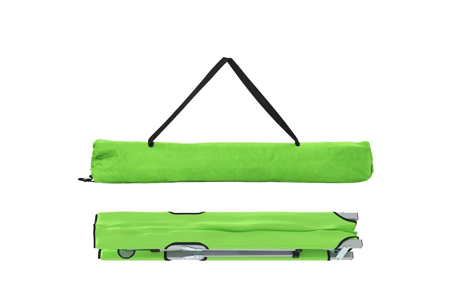 Vidaxl Folding Camping Bed Green 194 X 62.5 X 42.5 Cm Oxford And Steel-5