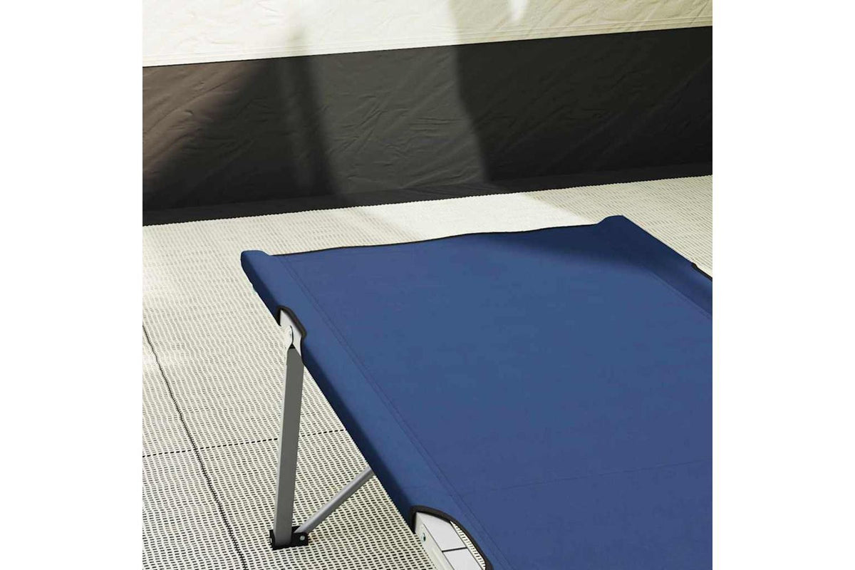 Vidaxl Folding Camping Bed Folding 2 Pcs Blue 194 X 62.5 X 42.5 Cm-3