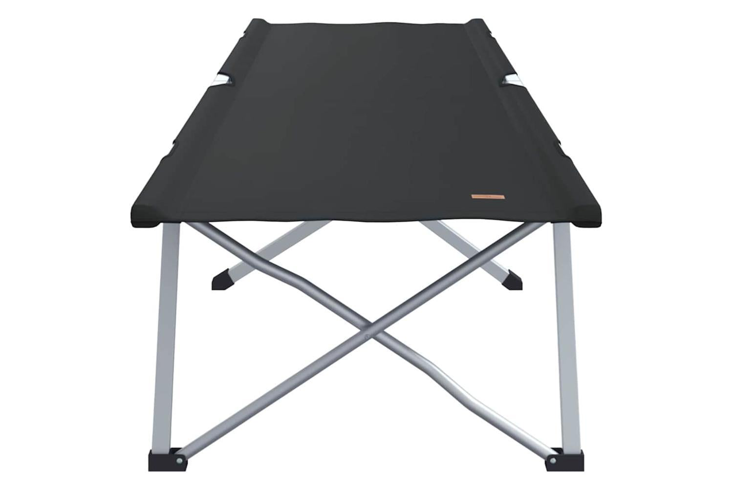Vidaxl Folding Camping Bed Folding 2 Pcs Black 194 X 62.5 X 42.5 Cm-5