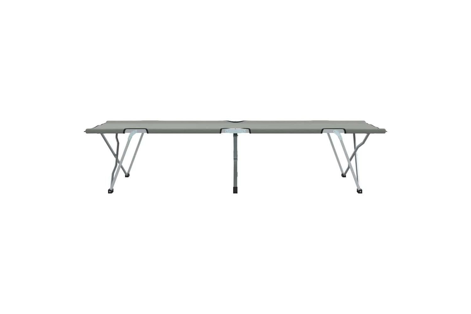 Vidaxl Folding Camping Bed Folding 2 Pcs Grey 194 X 62.5 X 42.5 Cm-7