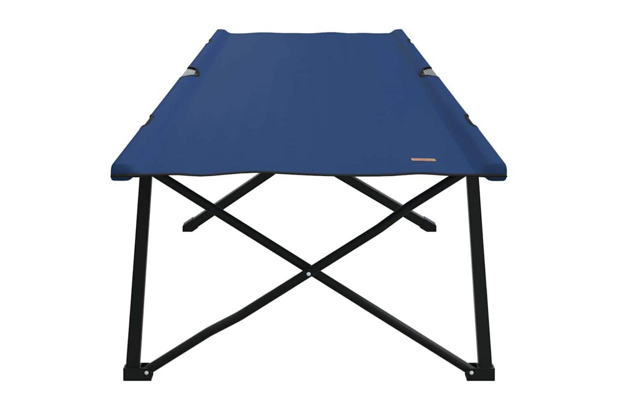 Vidaxl Folding Camping Bed Blue 206 X 76 X 74 Cm Oxford And Steel-4