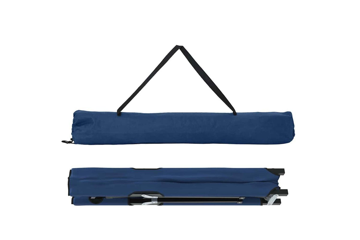 Vidaxl Folding Camping Bed Blue 206 X 76 X 74 Cm Oxford And Steel-5