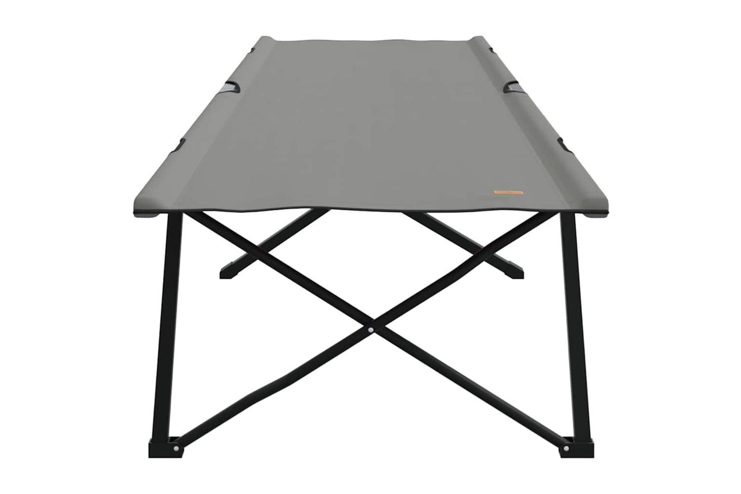 Vidaxl Folding Camping Bed Grey 206 X 76 X 74 Cm Oxford And Steel-4