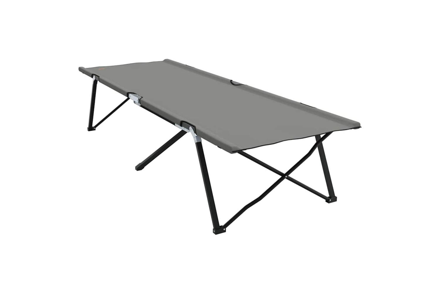 Vidaxl Folding Camping Bed Grey 206 X 76 X 74 Cm Oxford And Steel-7