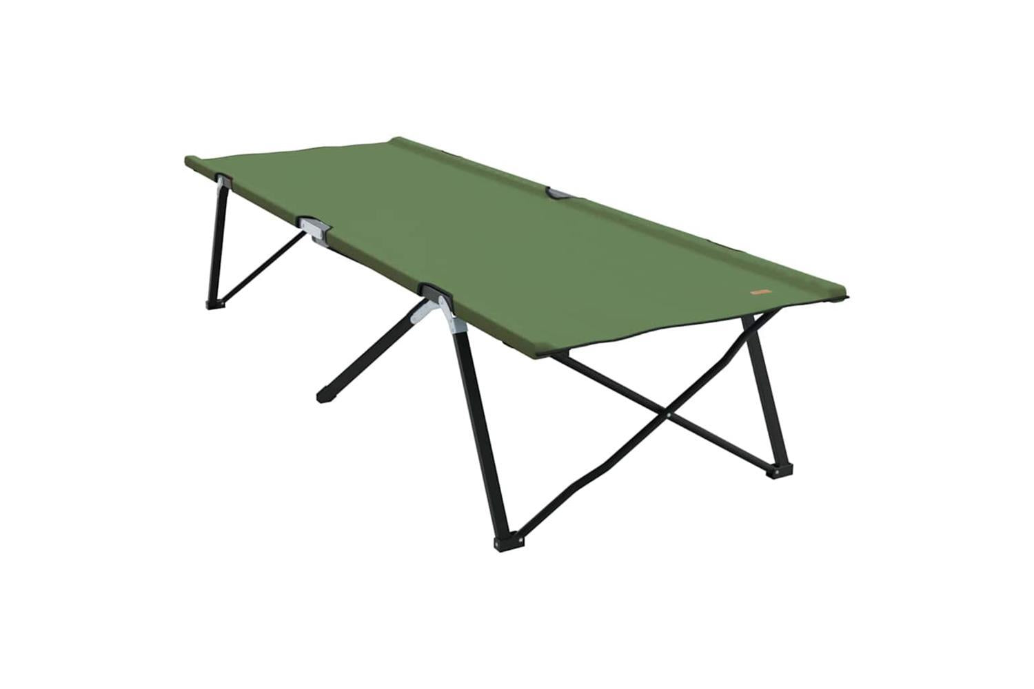 Vidaxl Folding Camping Bed Green 206 X 76 X 74 Cm Oxford And Steel