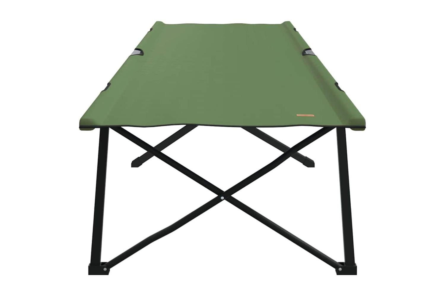 Vidaxl Folding Camping Bed Green 206 X 76 X 74 Cm Oxford And Steel-4