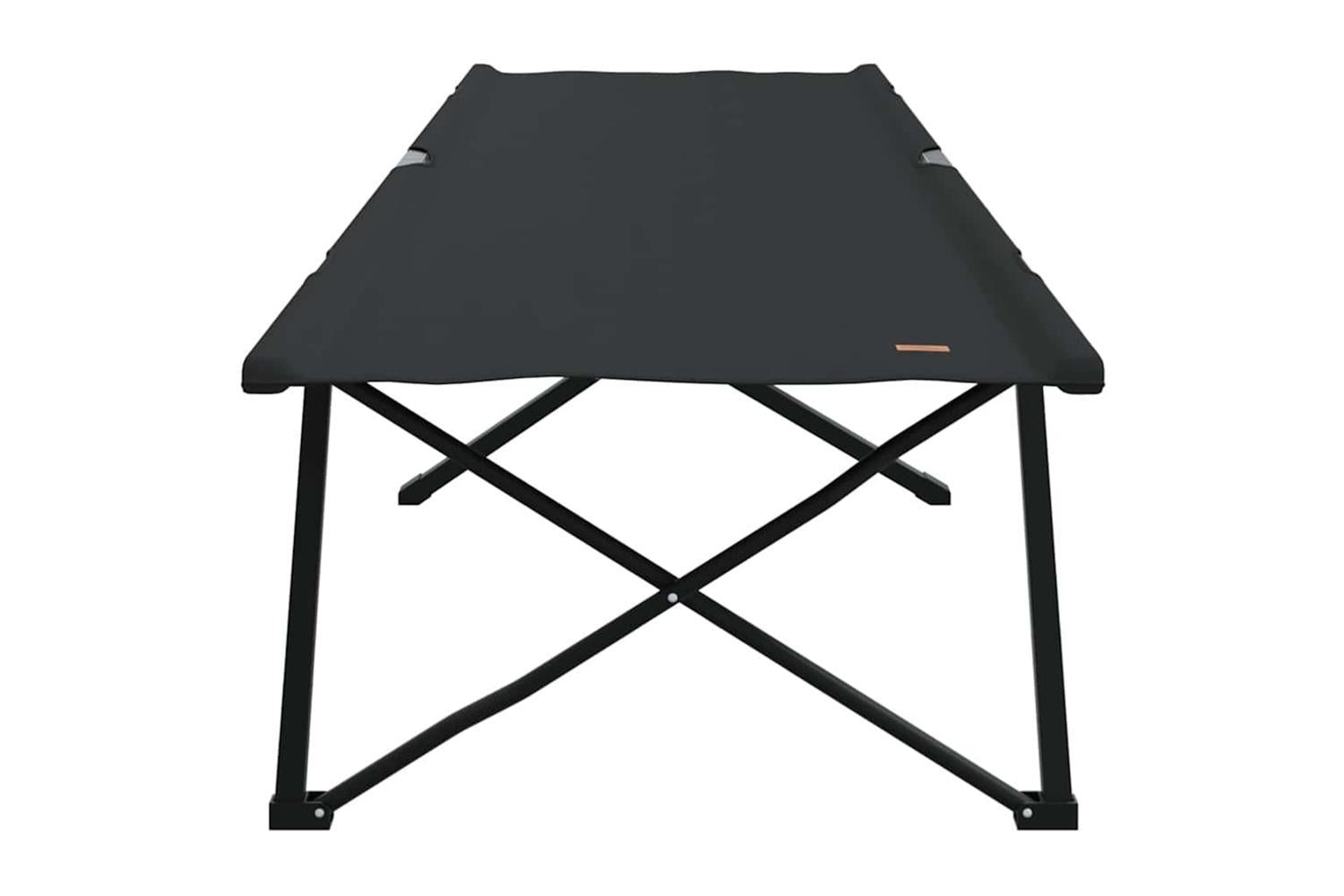 Vidaxl Folding Camping Bed Folding Manual 2 Pcs Black 206 X 76 X 74 Cm-5