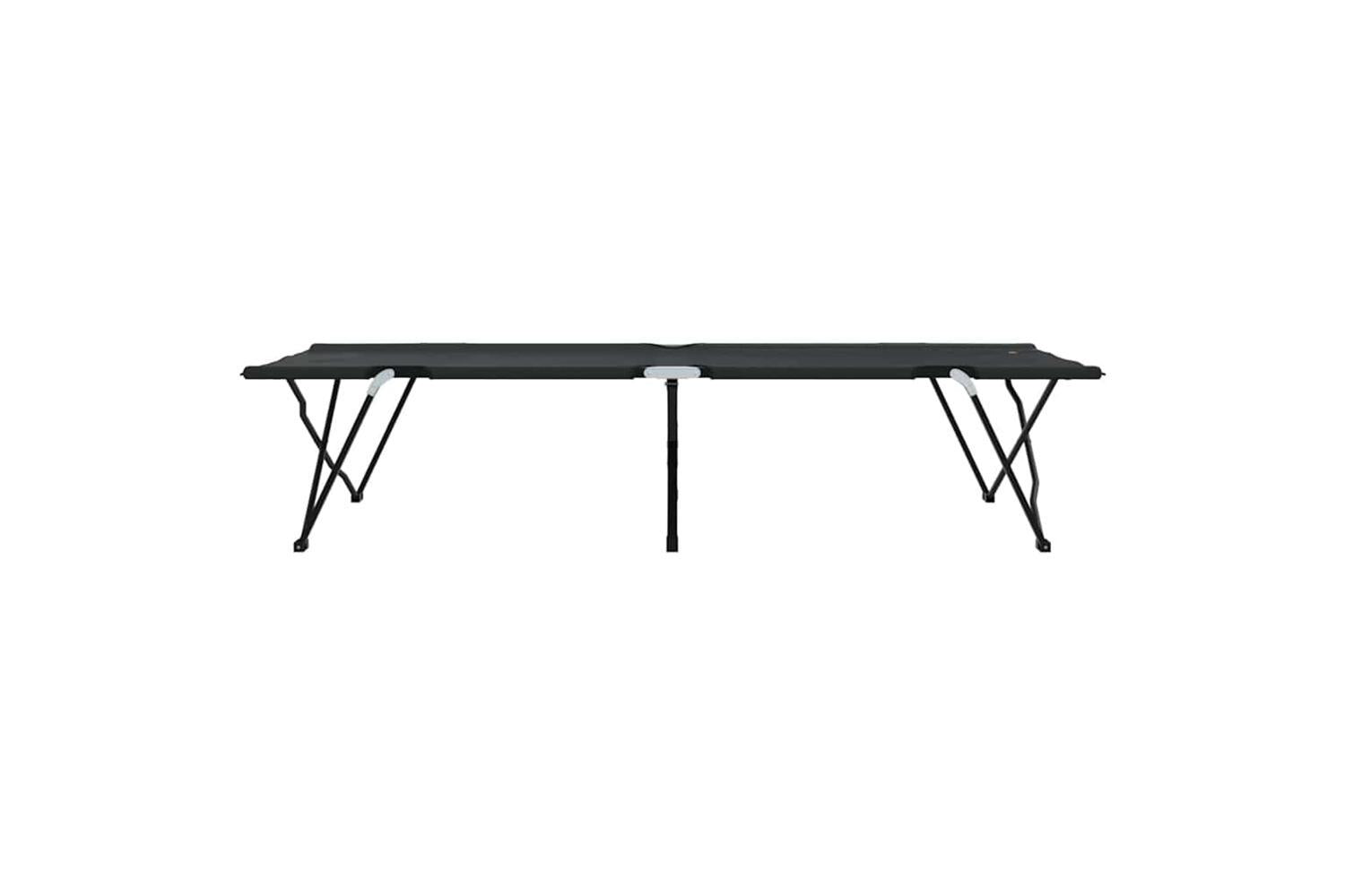 Vidaxl Folding Camping Bed Folding Manual 2 Pcs Black 206 X 76 X 74 Cm-7
