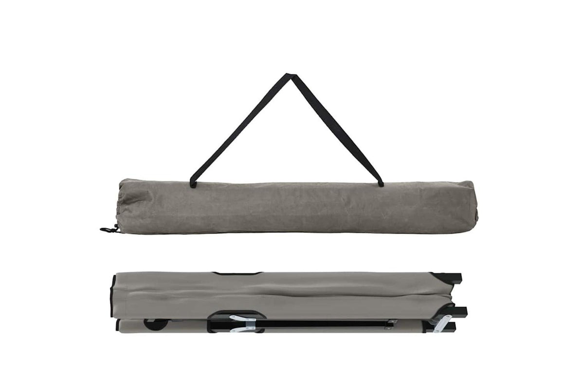 Vidaxl Folding Camping Bed Folding Manual 2 Pcs Grey 206 X 76 X 74 Cm-6
