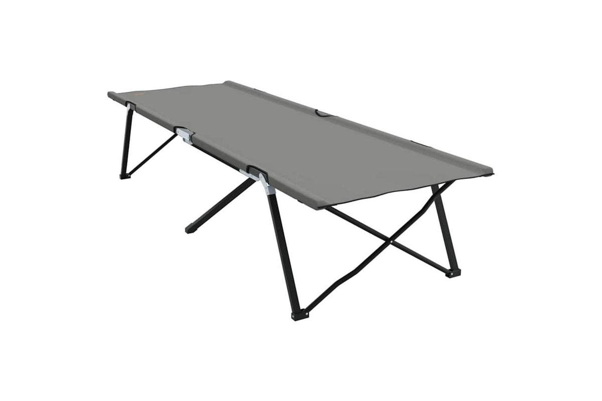 Vidaxl Folding Camping Bed Folding Manual 2 Pcs Grey 206 X 76 X 74 Cm-8