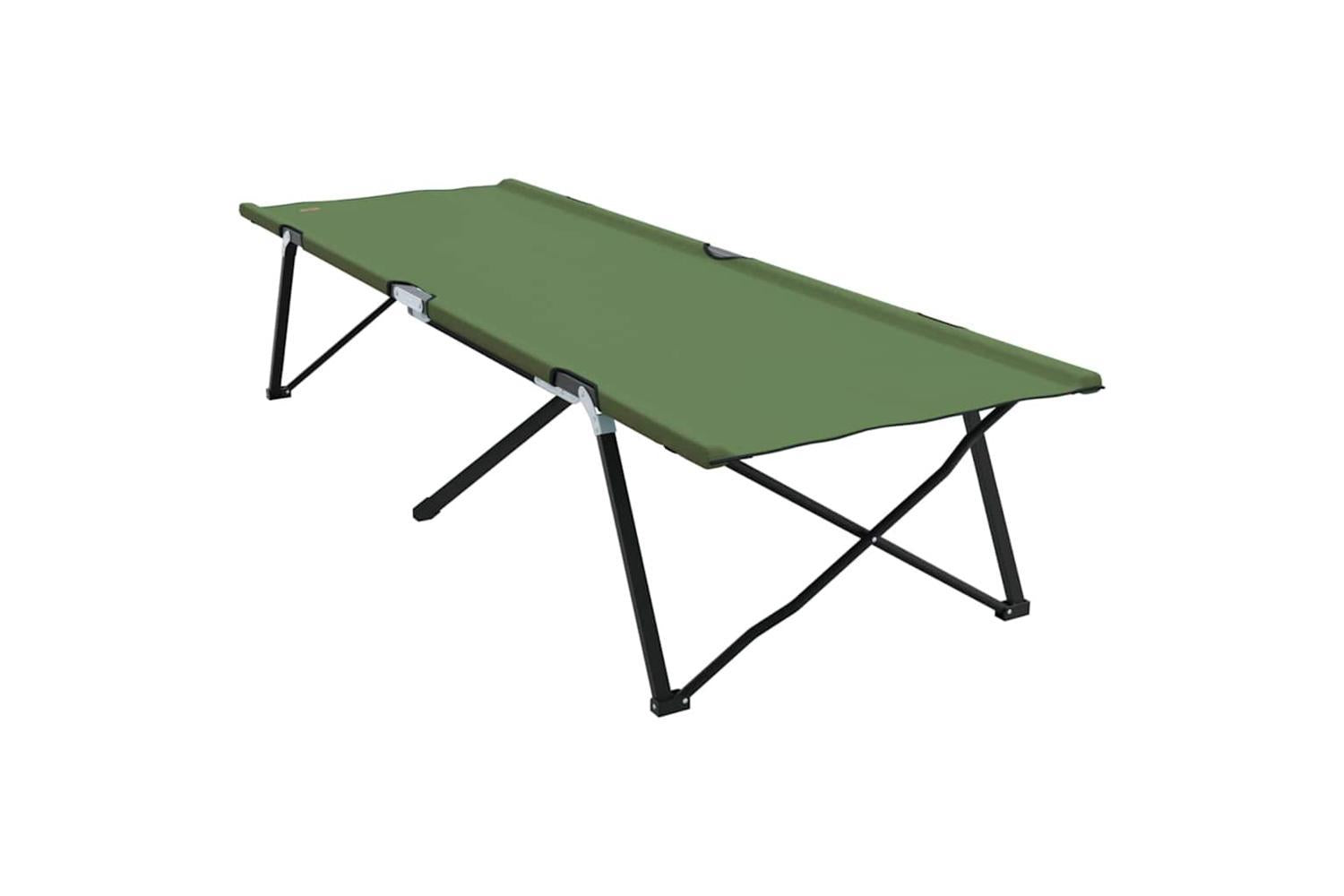 Vidaxl Folding Camping Bed Folding Manual 2 Pcs Green 206 X 76 X 74 Cm-8
