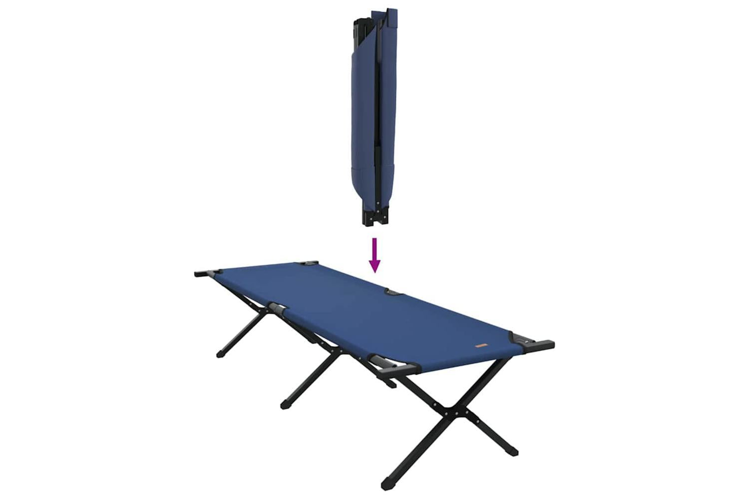 Vidaxl Folding Camping Bed Folding Blue 193 X 69 X 45 Cm Oxford Fabric-9
