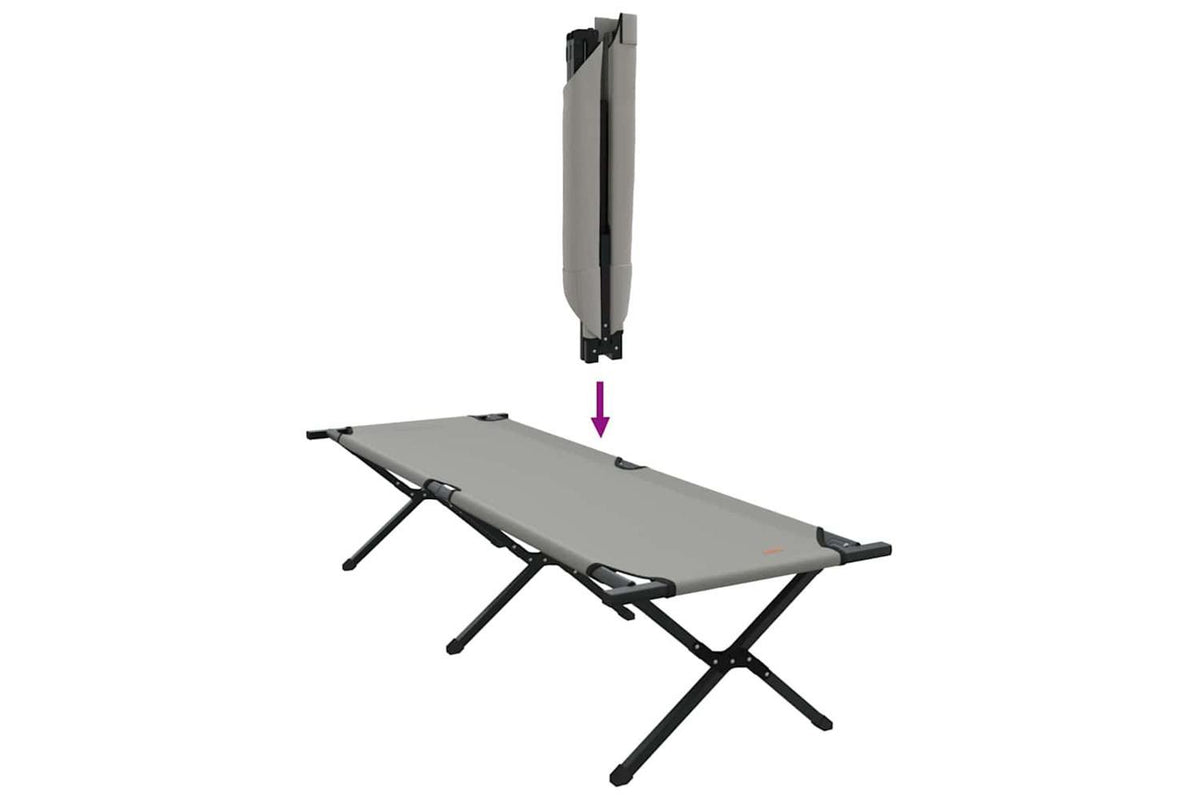 Vidaxl Folding Camping Bed Folding Grey 193 X 69 X 45 Cm Oxford Fabric-9
