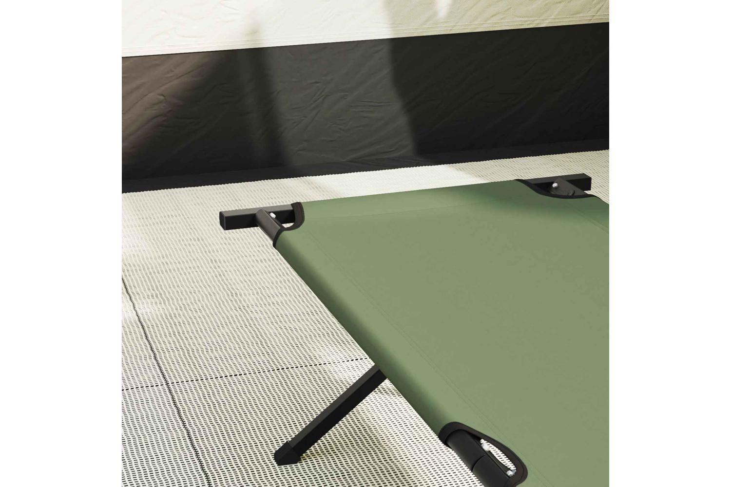 Vidaxl Folding Camping Bed Manual Green 193 X 69 X 45 Cm Oxford Fabric-3