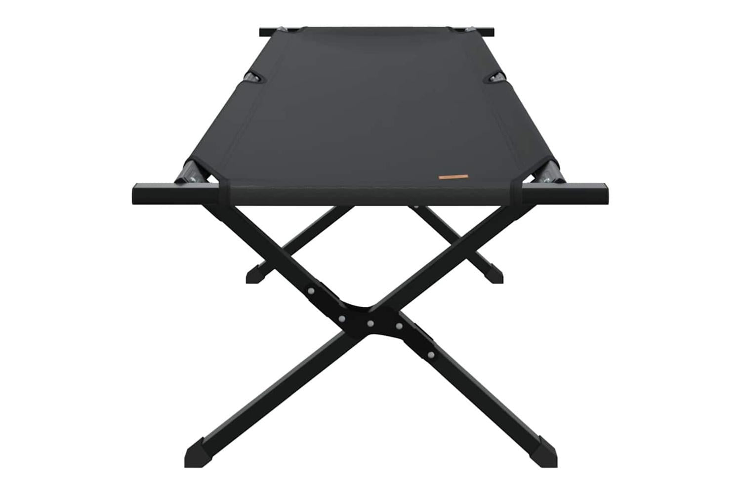 Vidaxl Folding Camping Bed 2 Pcs Black 193 X 69 X 45 Cm Oxford Fabric-5
