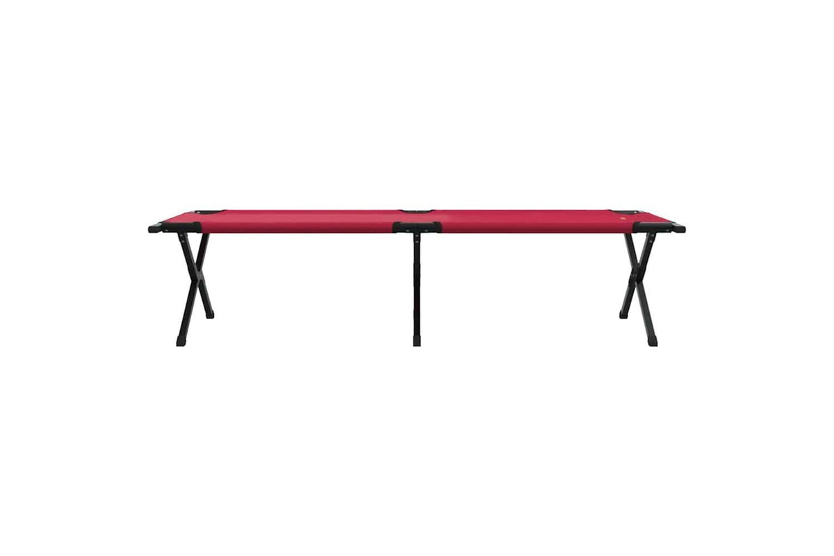 Vidaxl Folding Camping Bed 2 Pcs Red 193 X 69 X 45 Cm Oxford Fabric-8
