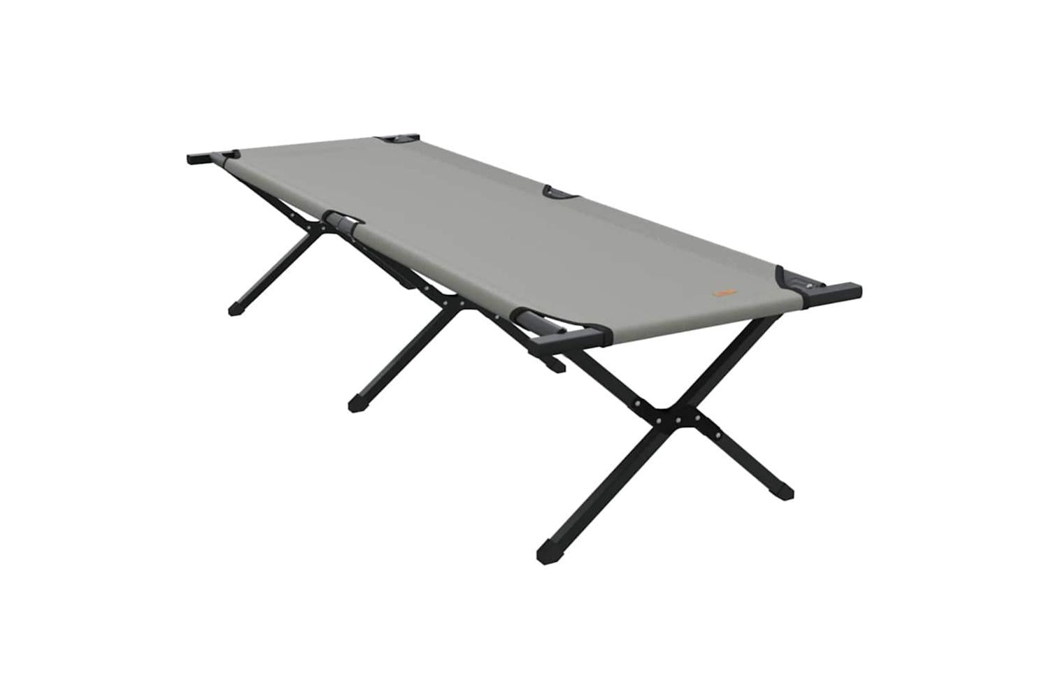 Vidaxl Folding Camping Bed 2 Pcs Grey 193 X 69 X 45 Cm Oxford Fabric-4