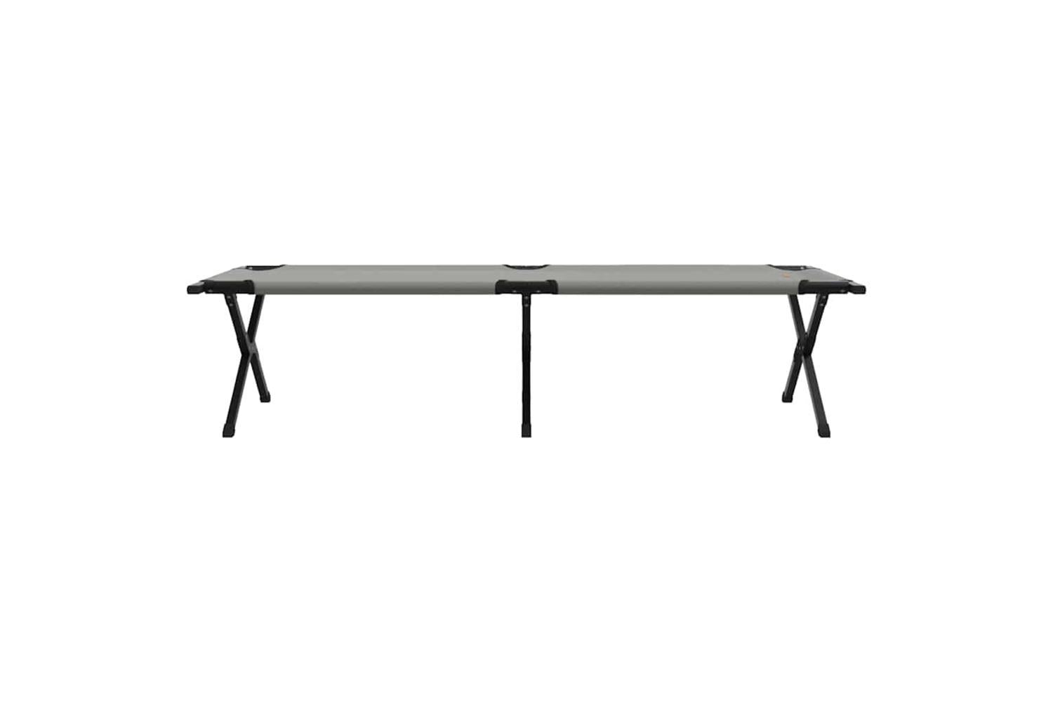 Vidaxl Folding Camping Bed 2 Pcs Grey 193 X 69 X 45 Cm Oxford Fabric-8