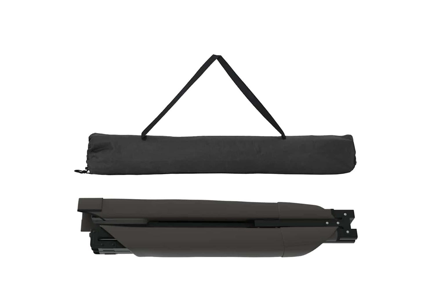 Vidaxl Folding Camping Bed Manual Black 210 X 80 X 46 Cm Oxford Fabric-5