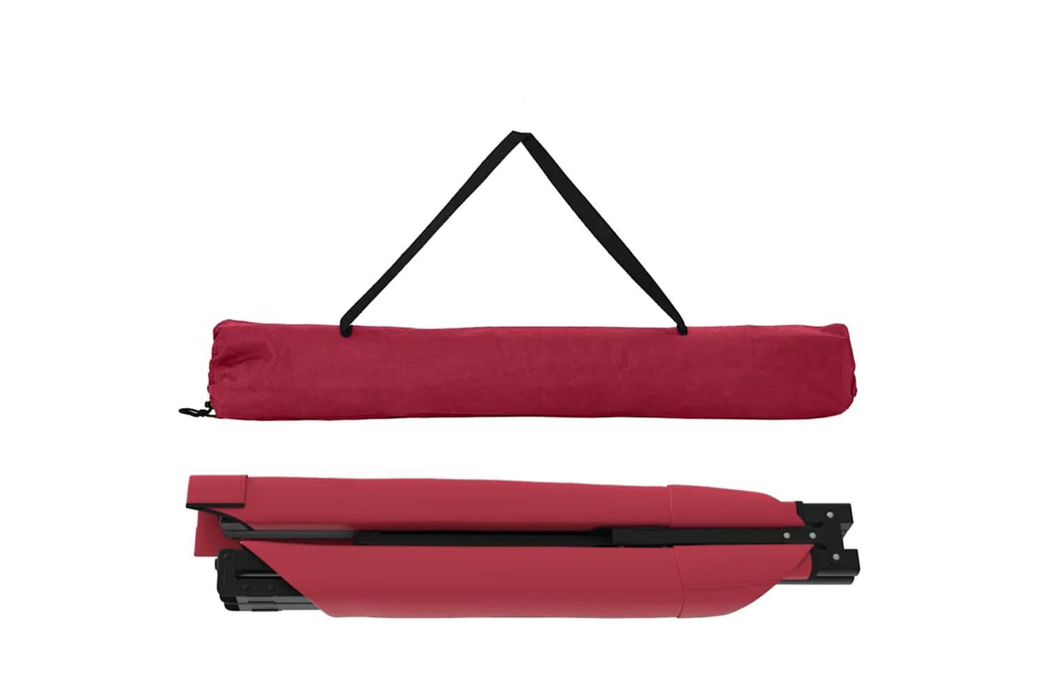 Vidaxl Folding Camping Bed Folding Red 210 X 80 X 46 Cm Oxford Fabric-5