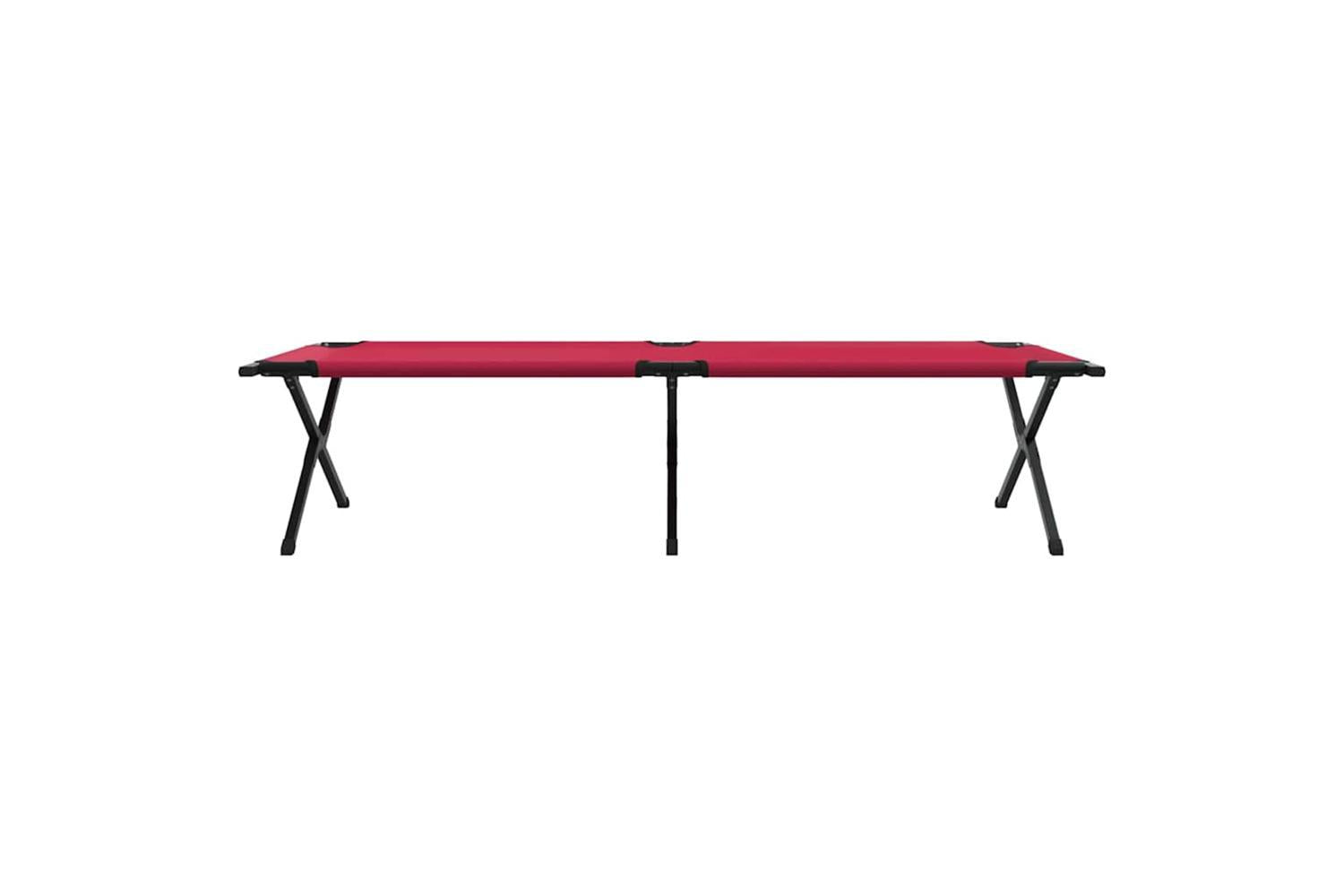 Vidaxl Folding Camping Bed Folding Red 210 X 80 X 46 Cm Oxford Fabric-6