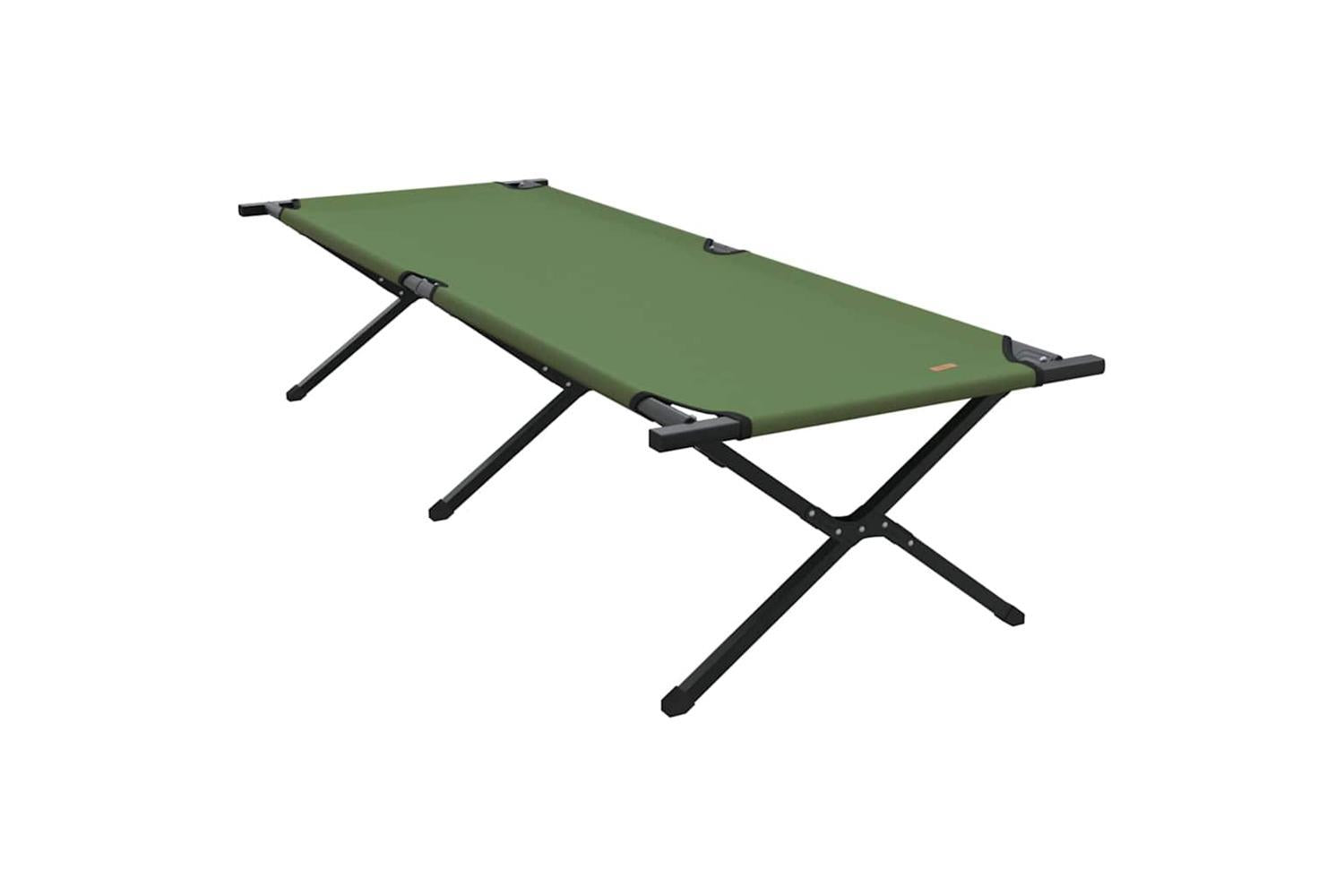 Vidaxl Folding Camping Bed Manual Green 210 X 80 X 46 Cm Oxford Fabric-2
