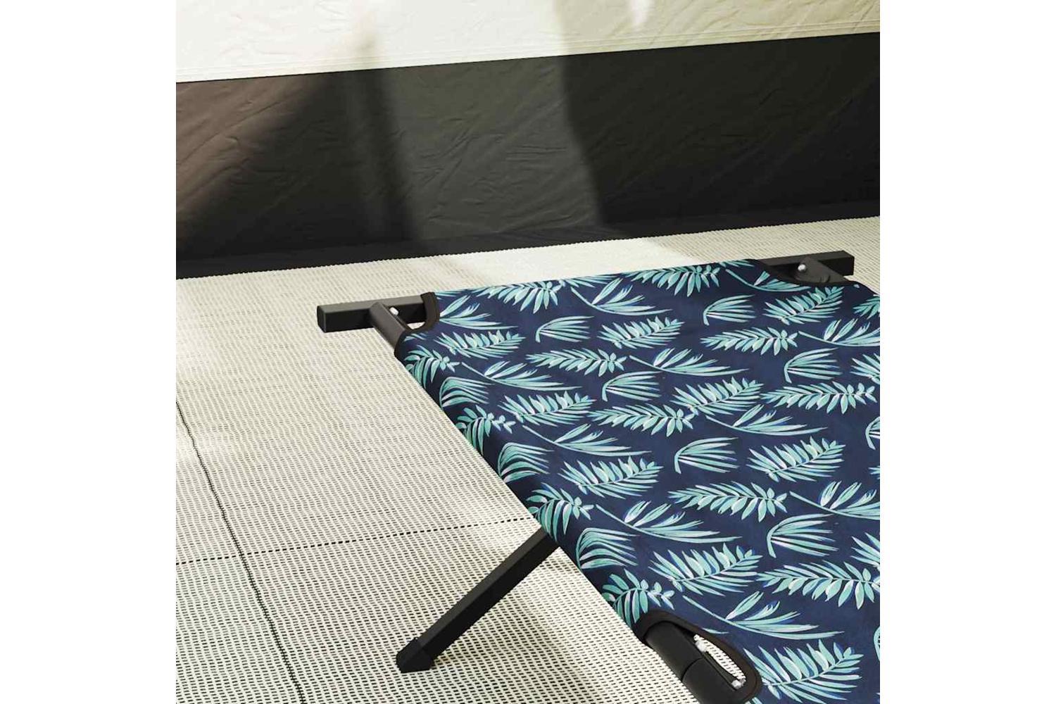 Vidaxl Folding Camping Bed Leaf Forest 210 X 80 X 46 Cm Oxford Fabric-3