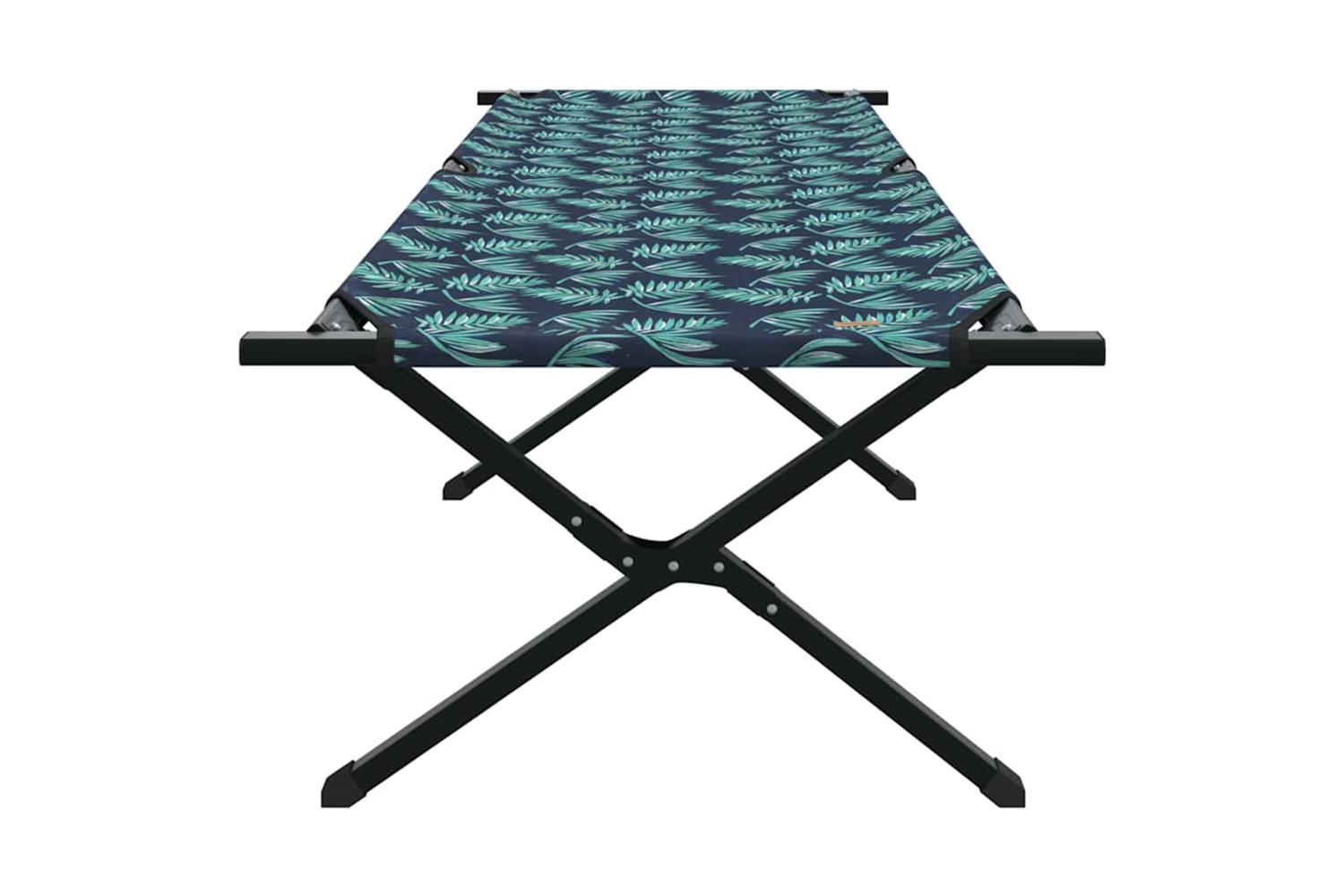 Vidaxl Folding Camping Bed Leaf Forest 210 X 80 X 46 Cm Oxford Fabric-4