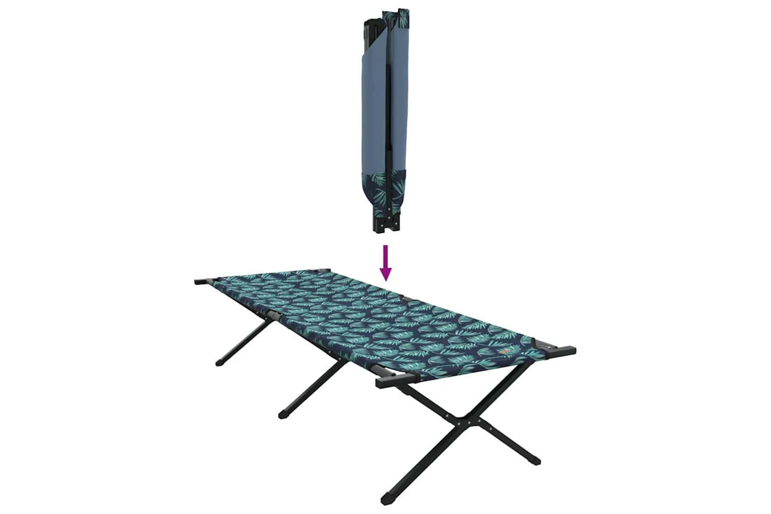 Vidaxl Folding Camping Bed Leaf Forest 210 X 80 X 46 Cm Oxford Fabric-9