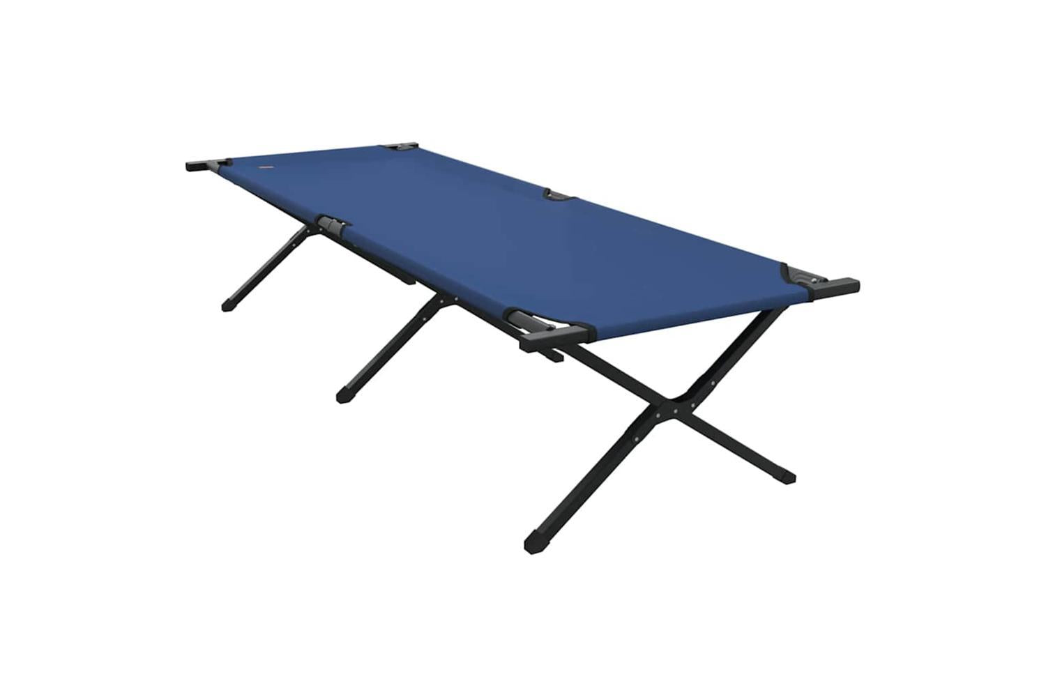 Vidaxl Folding Camping Bed 2 Pcs Blue 210 X 80 X 46 Cm Oxford Fabric-8