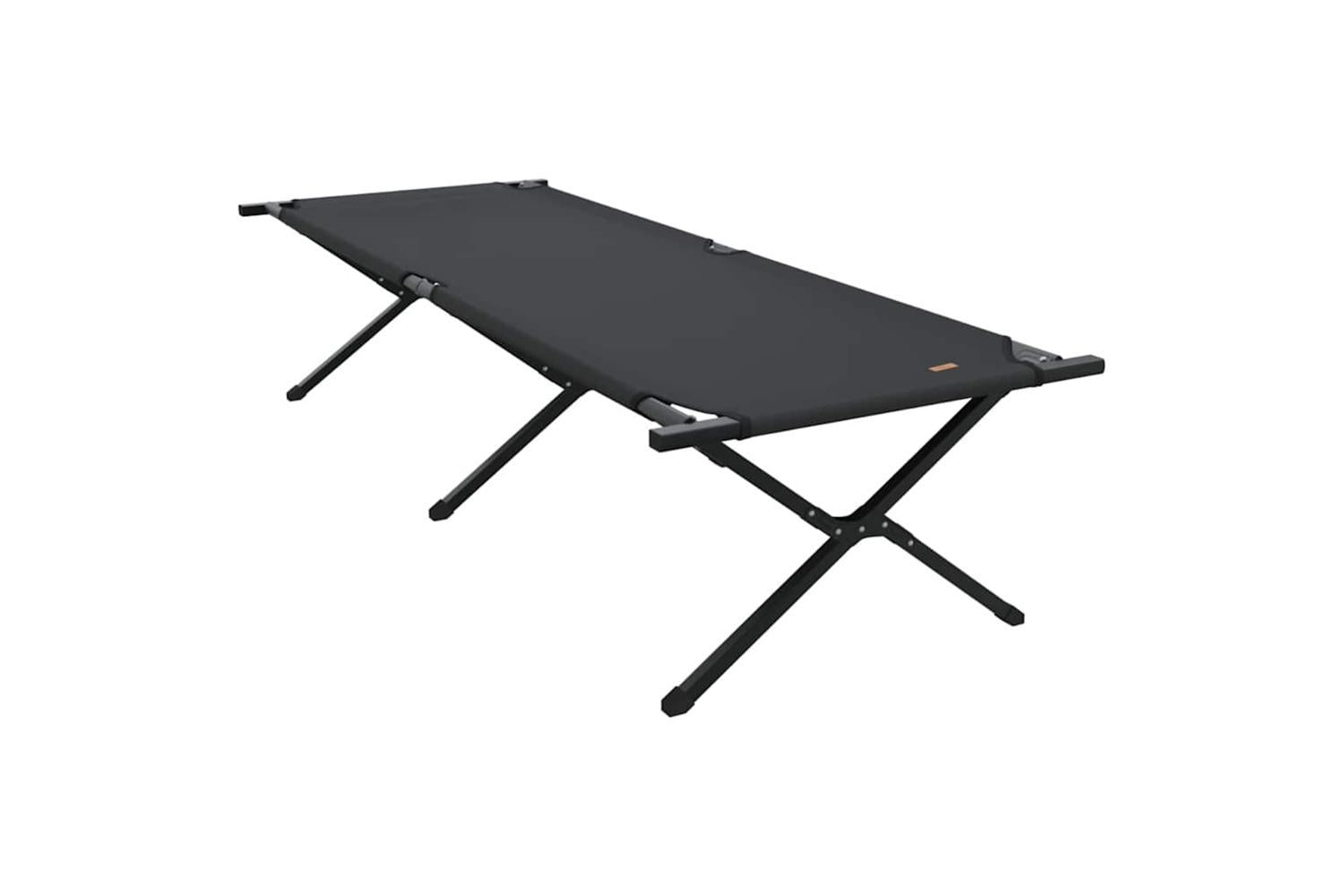 Vidaxl Folding Camping Bed 2 Pcs Black 210 X 80 X 46 Cm Oxford Fabric-4