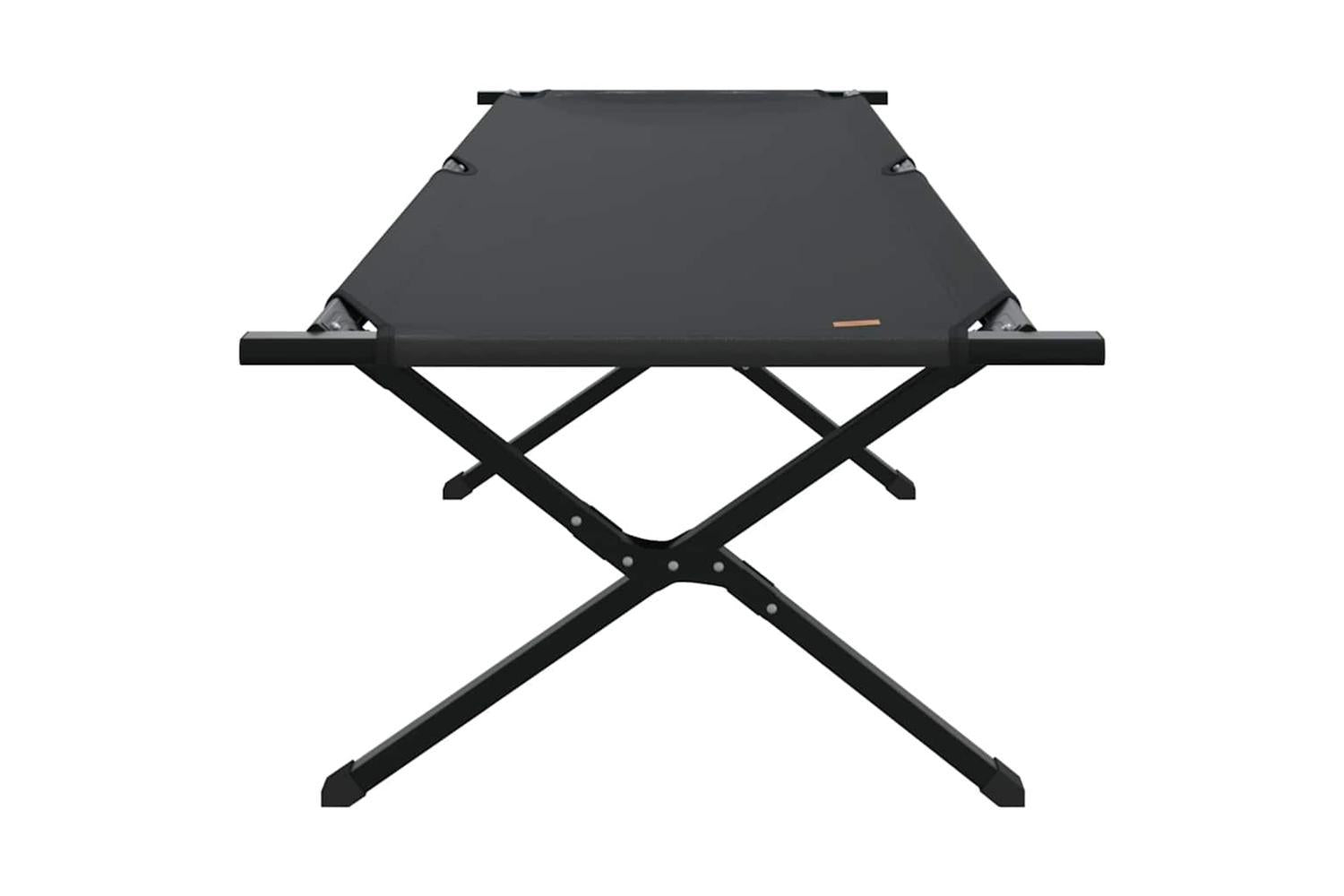 Vidaxl Folding Camping Bed 2 Pcs Black 210 X 80 X 46 Cm Oxford Fabric-5