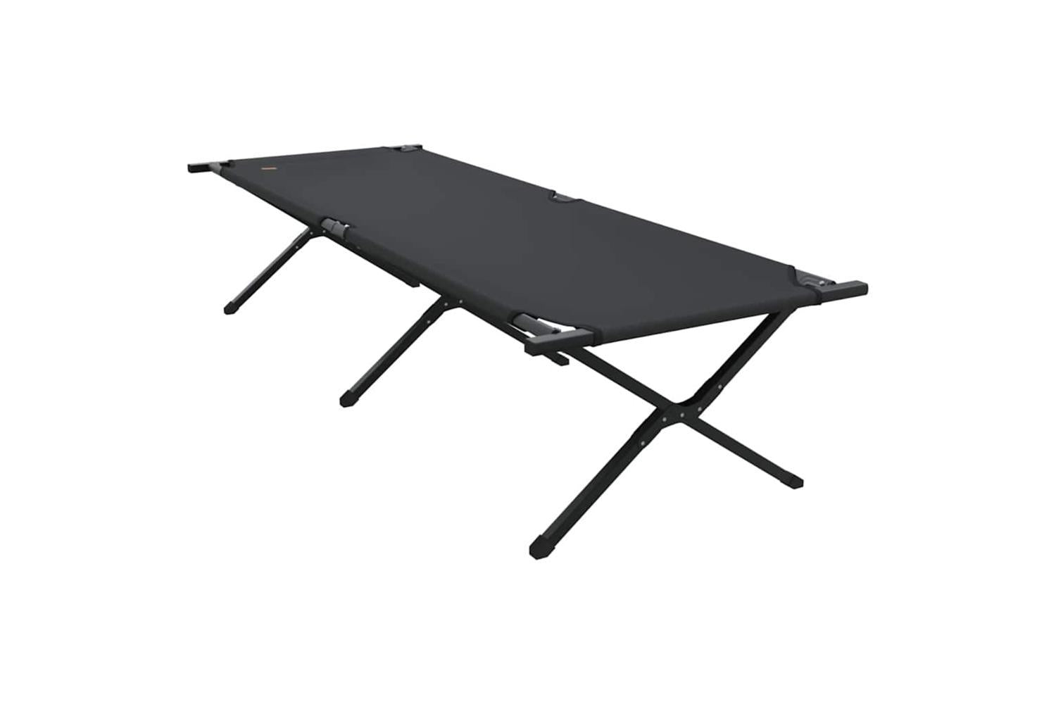 Vidaxl Folding Camping Bed 2 Pcs Black 210 X 80 X 46 Cm Oxford Fabric-8