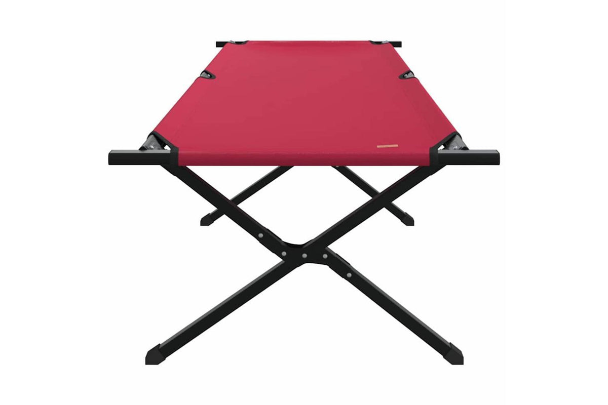 Vidaxl Folding Camping Bed 2 Pcs Red 210 X 80 X 46 Cm Oxford Fabric-5