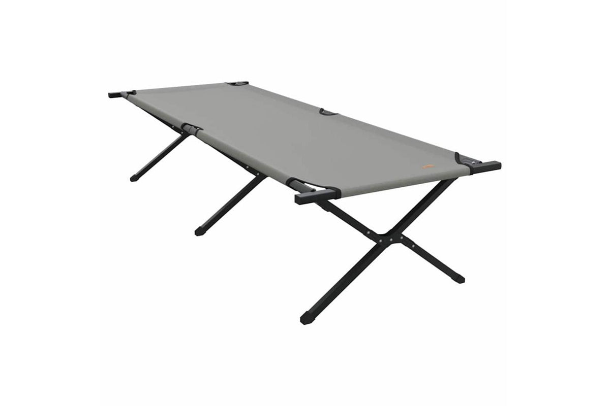Vidaxl Folding Camping Bed 2 Pcs Grey 210 X 80 X 46 Cm Oxford Fabric-4