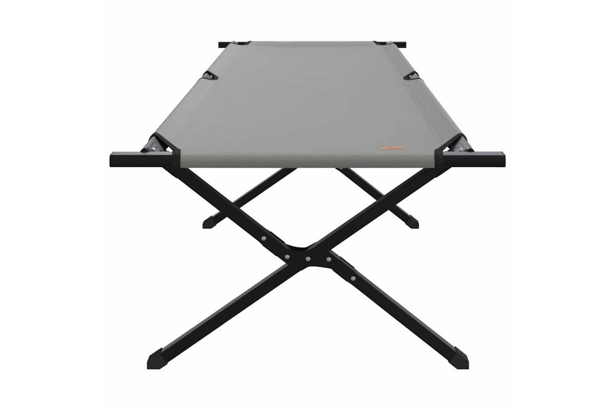 Vidaxl Folding Camping Bed 2 Pcs Grey 210 X 80 X 46 Cm Oxford Fabric-5
